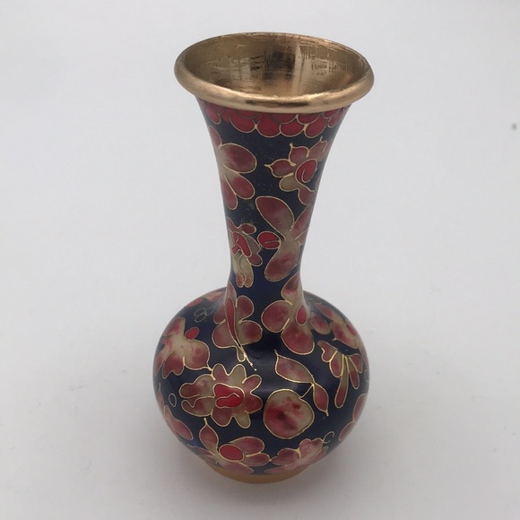VTG (60s) Cloisonne 4-3/4" Mini Bud Vase Chinese - Picture 3 of 8